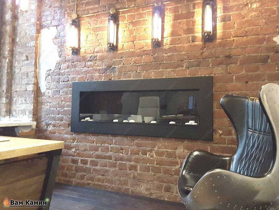 Биокамин в нишу SteelHeat GRAND 1500 в интерьере Биокамин в нишу SteelHeat GRAND 1500 в интерьере