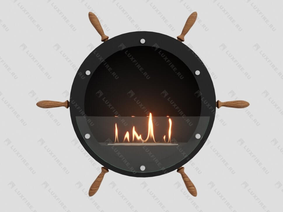Настенный биокамин Lux Fire Капитан 500 Н XS (черный)