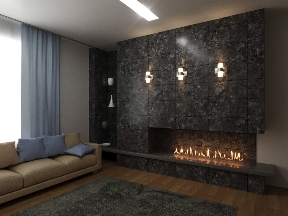 Автоматический биокамин Lux Fire Smart Flame 1300 RC INOX
