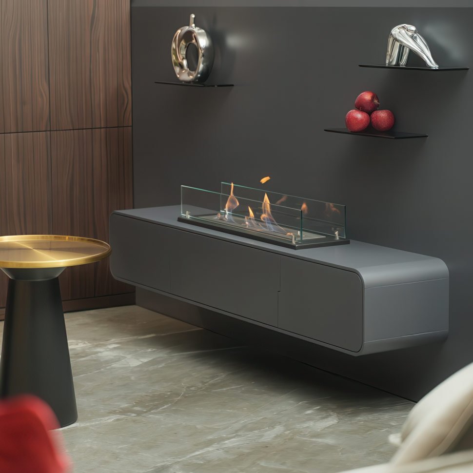 Биокамин встраиваемый в тумбу Steelheat Stand 600