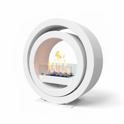 Напольный биокамин Глобус Белый