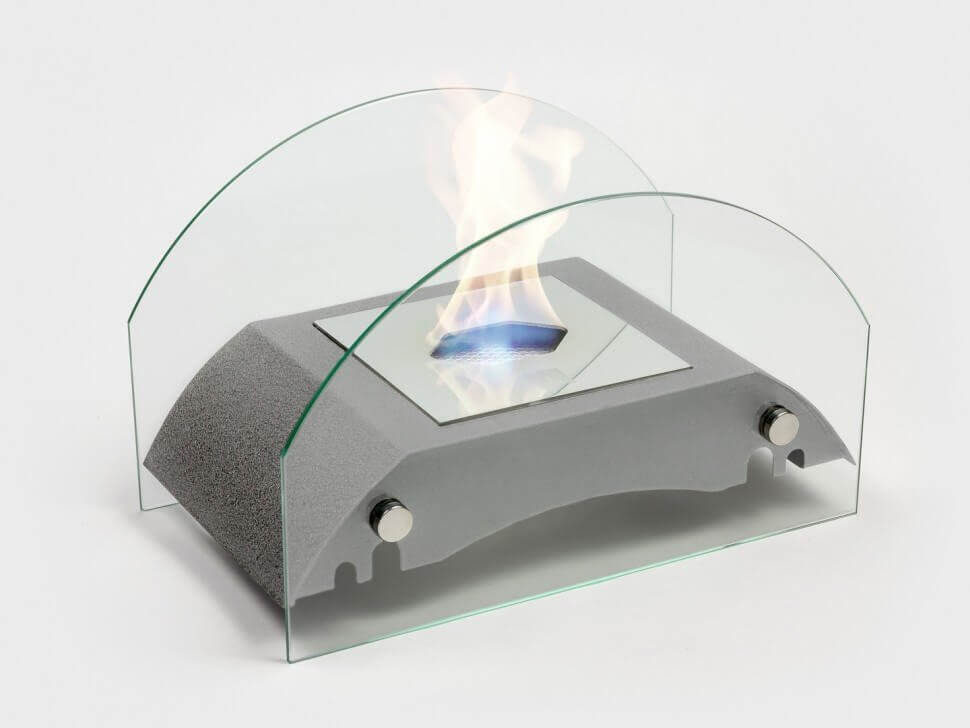 Биокамин настольный Lux Fire "Мост" S (серебро) Биокамин настольный Lux Fire