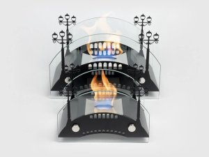 Биокамин настольный Lux Fire Пушкинский мост М (черный)
